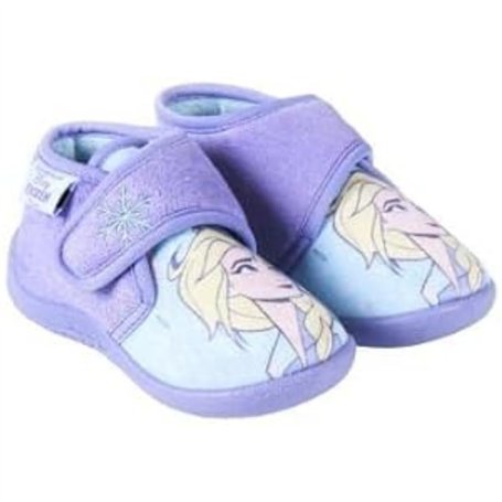 CERDÁ LIFE'S LITTLE MOMENTS Chaussons Fille de Velcro Amusantes d'Elsa de la Reine des Neiges avec l'Intérieure 100% Coton et Se
