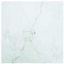 Dessus de table blanc 70x70 cm 6 mm verre trempé design marbre