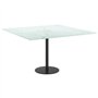 Dessus de table blanc 70x70 cm 6 mm verre trempé design marbre