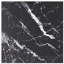 vidaXL Dessus de table en verre trempé noir avec motif marbré - Pièce en verre carré durable pour tables de salle à manger et ta