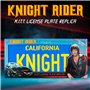 Doctor Collector Knight Rider KITT, Réplique Officielle de la Plaque d'Immatriculation en métal 30x15 cm, édition de Collection 