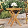 Bussandri Exclusive Table de bistrot en bois massif d'acacia Ø 46 x 47 cm