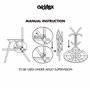 ARDITEX WD16133 Set de Table (50 x 50 x 48 cm), 2 chaises (38 x 32 x 53 cm) et Parasol (diamètre 110 cm) de Disney-Frozen