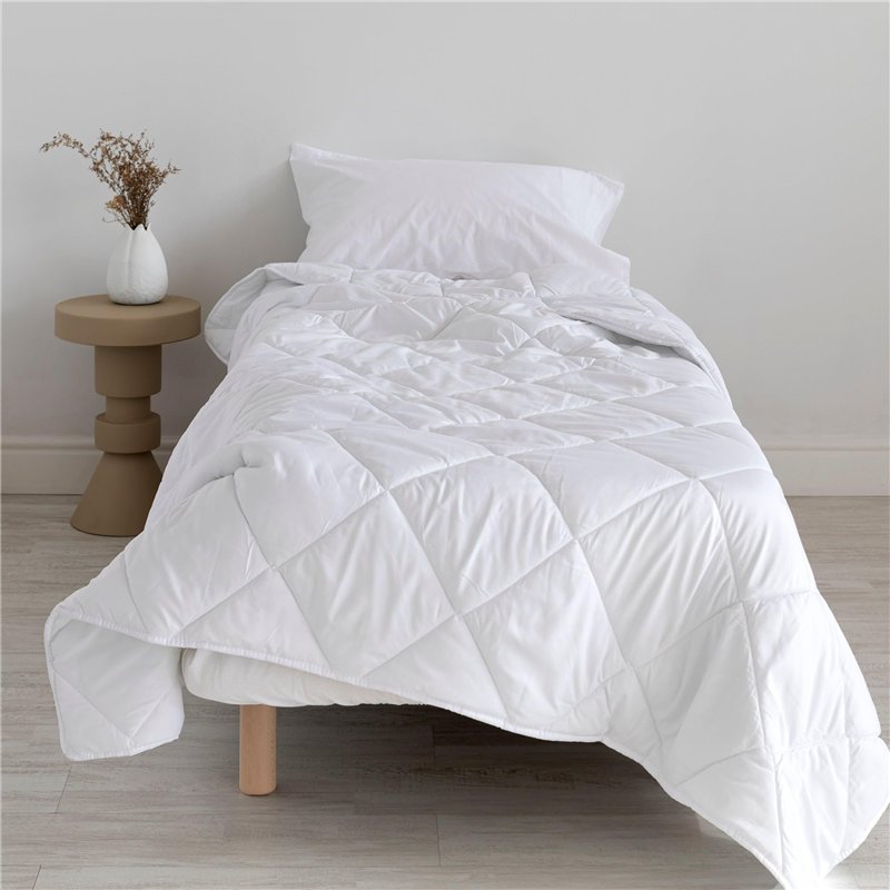 Image secondaire de happyfriday Couette 250 g, blanc, 140 x 200 cm (lit 80), 100 % microfibre, qualité de