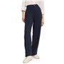 STREET ONE A377581 Pantalon Taille Haute, Bleu Foncé, 44W x 32L Femme