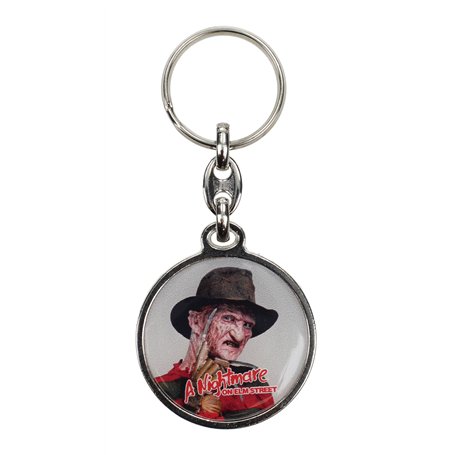 SD TOYS - Freddy Porte-clés rond en métal cauchemar sur elm street, multicolore, S