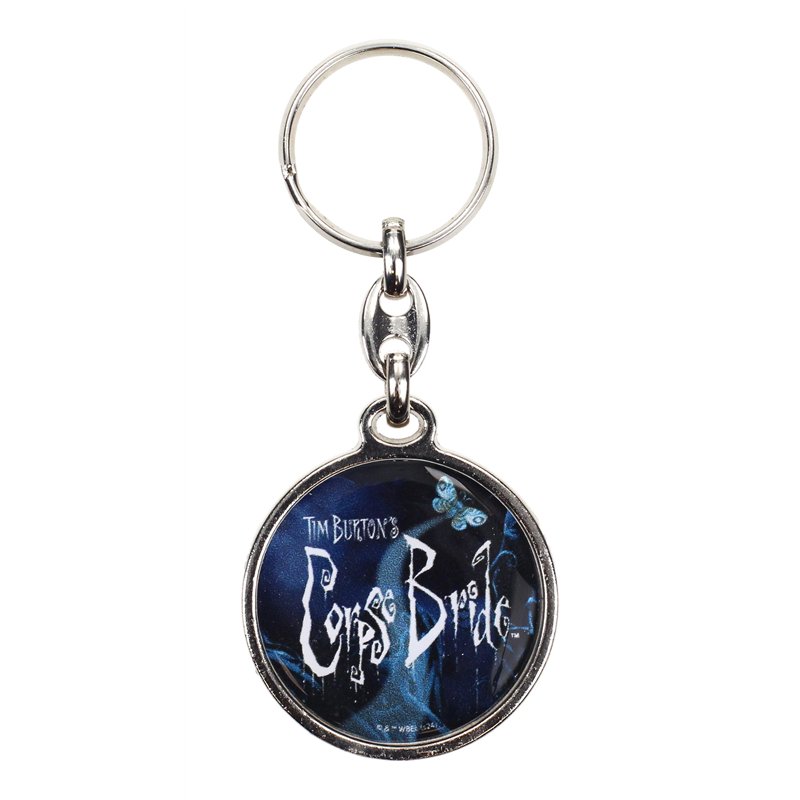 SD TOYS - Logo porte-clés rond métal la mariée cadaver, multicolore, S