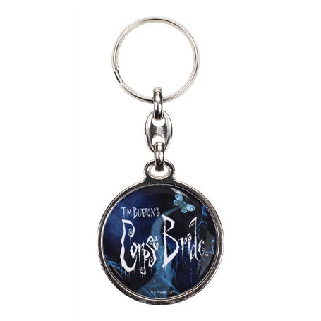 SD TOYS - Logo porte-clés rond métal la mariée cadaver, multicolore, S