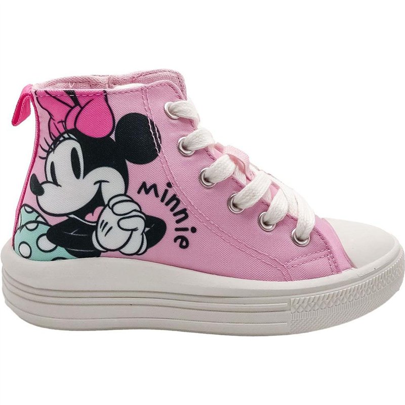 CERDÁ LIFE'S LITTLE MOMENTS Loneta Altas – Zapatillas Minnie 8-14 Años Antideslizante Basket, Rose, 30 EU