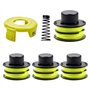 CHIHOLEN 4 Bobine Fil Coupe Bordure Compatible avec Ryobi RAC118 RAC119,Convient pour Ryobi RLT3025F,RLT3025S,RLT3525S,RLT2523,R