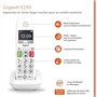 Téléphone Fixe sans Fil - GIGASET - E290 Duo Blanc - Grand écran - Larges touches - Audio Boost