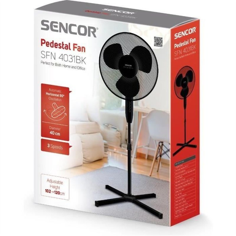Image secondaire de Ventilateur sur pied - Sencor - SFN 4031BK