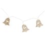 Guirlande lumineuse LED DKD Home Decor Renne Cloches Marron Bois MDF (6