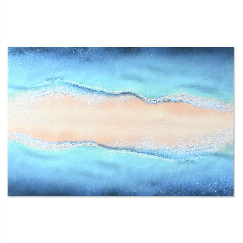 Cadre Home ESPRIT Bleu Beige Imprimé 150 x 0,4 x 100 cm