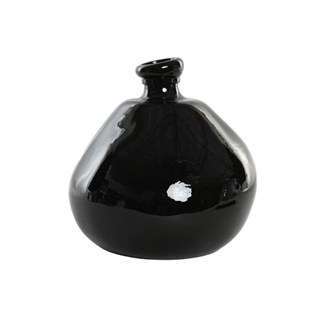 Vase Home ESPRIT Noir Cristal recyclé 31 x 31 x 32 cm