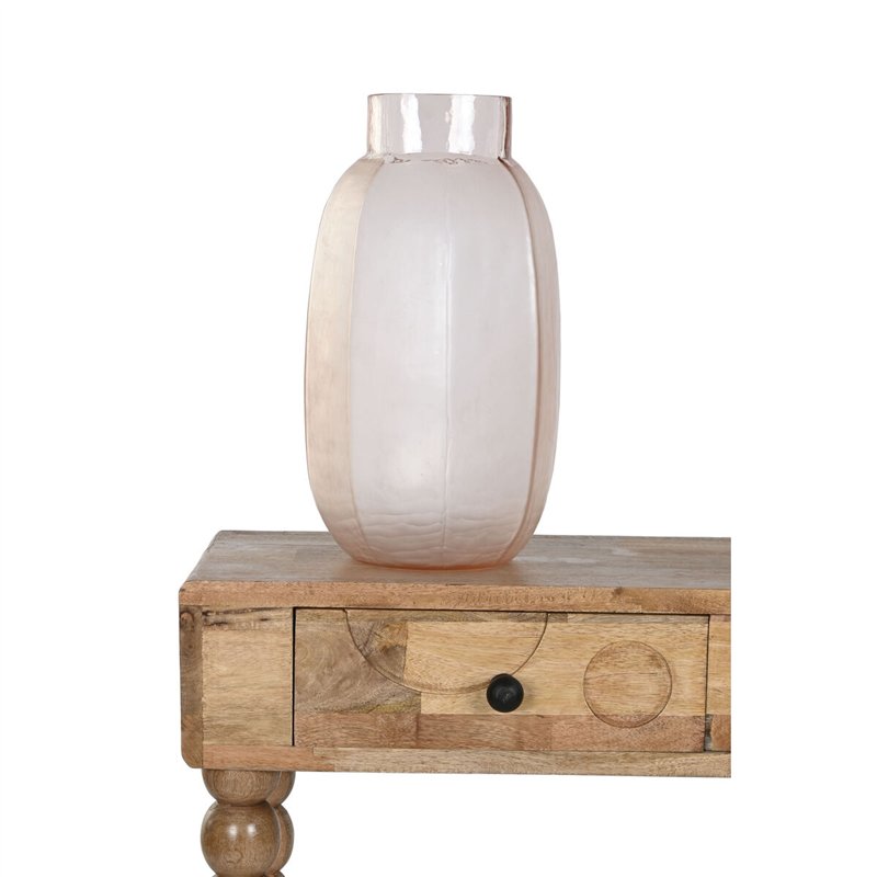 Image secondaire de Vase Home ESPRIT Rose Verre Moderne 23 x 23 x 44 cm