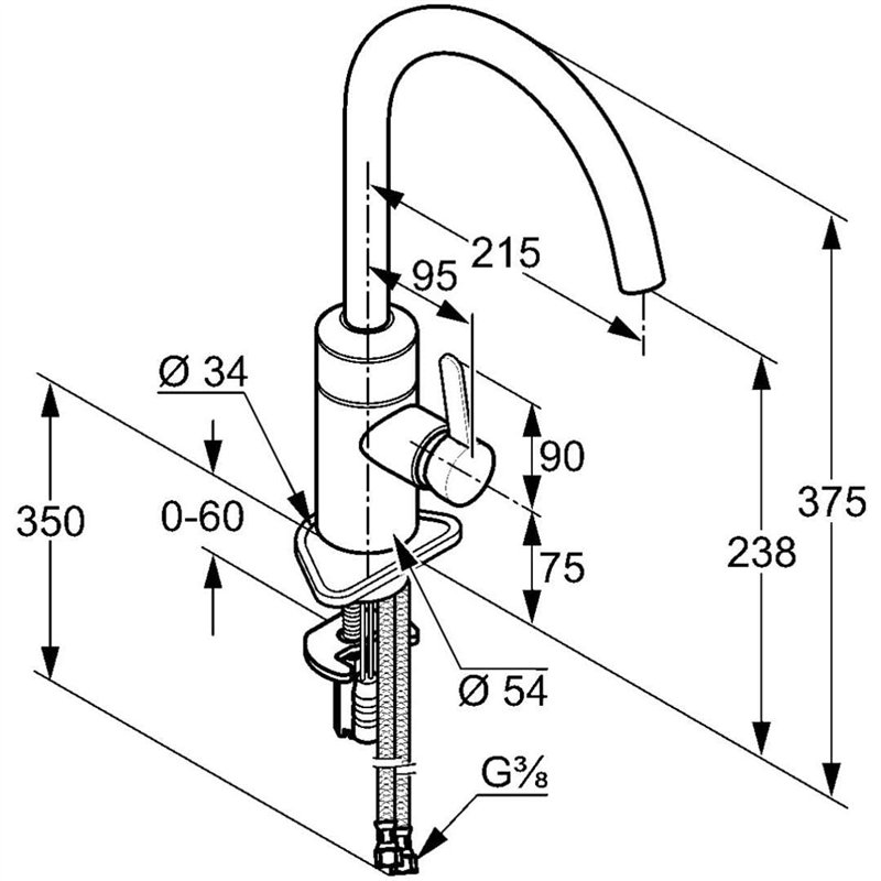 Image secondaire de Kludi 422050575 E-GO Robinet d'évier de Cuisine électronique, Chrome