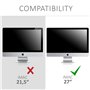 kwmobile Housse écran Ordinateur Compatible avec Apple iMac 27" / iMac Pro 27" - Protection d'écran PC - Blanc-Noir