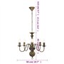 vidaXL Lustre 5 Ampoules Lampe Suspendue Lustre Luminaire Eclairage Intérieur Salon Salle de Séjour Salle à Manger Chambre à Cou