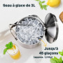SILBERTHAL Seau à Glaçons 3 L Isotherme Avec Couvercle Et Pince - Acier Inox - Capacité 45 Glaçons - Isolation Double Paroi