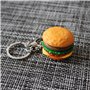 LANCHEN Hamburger Cheeseburger Argile Polymère Porte-clés Simulation Alimentaire Pendentif Porte-clés