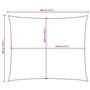 Red Cup Living vidaXL Voile d'ombrage rectangulaire en tissu Oxford Blanc 3 x 4 m