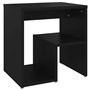 vidaXL Lot de 2 tables de chevet en bois Noir 40 x 30 x 40 cm