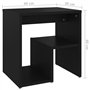 vidaXL Lot de 2 tables de chevet en bois Noir 40 x 30 x 40 cm