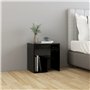 vidaXL Lot de 2 tables de chevet en bois Noir 40 x 30 x 40 cm