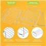 Accessoires pour Friteuse en Acier Inoxydable 304, Support Multifonction Double Couche avec Brochette Compatible avec Ninja Food