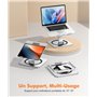 EOIWUY Support Ordinateur Portable Rotation 360°, Support PC Portable Bureau Réglable à Refroidissement Rapide, pour Travail d'É