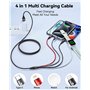 1.2m Chargeur iPhone et Câble USB C Charge Rapide Cable Multi Chargeur Cable Apple Watch
