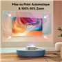 Videoprojecteur 4K 【Netflix Officiel/Auto Focus/Keystone】 600 ANSI AKIYO O9 Retroprojecteur avec WiFi et Bluetooth 1080P Natif, 