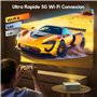Videoprojecteur 4K 【Netflix Officiel/Auto Focus/Keystone】 600 ANSI AKIYO O9 Retroprojecteur avec WiFi et Bluetooth 1080P Natif, 