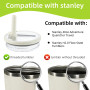 Stanley Cup Couvercle - Lot de 2 couvercles pour gobelets Stanley - anti-fuite et anti-poussière - avec 2 pailles - compatibles