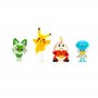 Pokémon PKW3402 Lot de 4 Figurines de Combat avec Pikachu, crocule, Kwaks, Felori, Figurines Officielles détaillées, 5 cm chacun