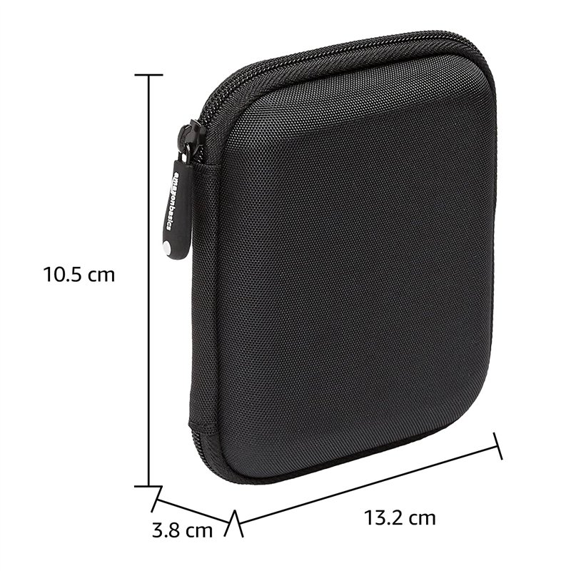 Image secondaire de Amazon Basics Étui pour disque dur portable My Passport Essentiel, 12 x 9.3 x 1.6 cm, Noir