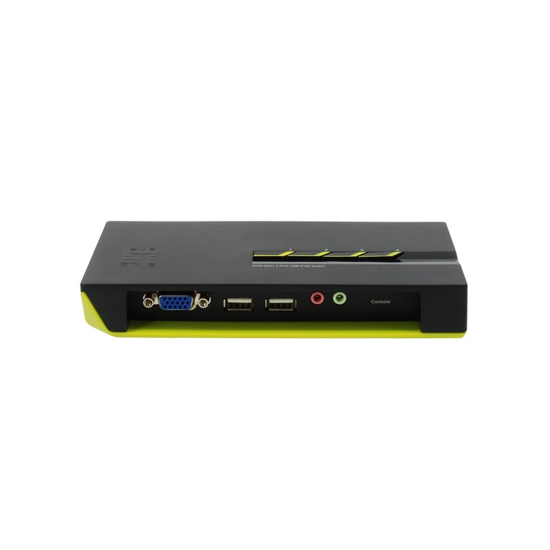 Image secondaire de LevelOne KVM-0421 commutateur écran, clavier et souris Noir, Vert - Commutateurs écran-clavier-souris (2048 x 1536 pixels, USB, 