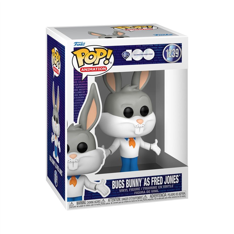 Funko Pop! Animation: HB - Bugs Bunny As Fred - Looney Tunes - Les Looney Tunes - Figurine en Vinyle à Collectionner - Idée de C