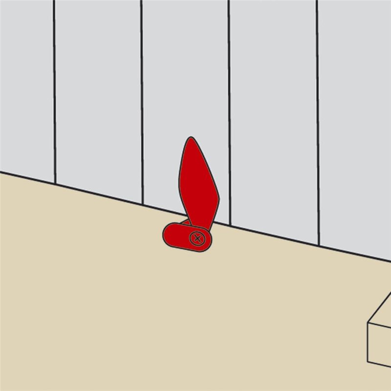 Image secondaire de Arrêt de volet à visser - 130, Noir