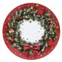 Feeric lights & christmas - Assiette de présentation "soir de noël" d33cm motif couronne