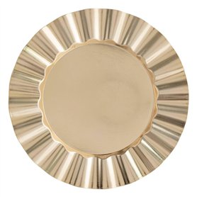 FEERIC LIGHTS & CHRISTMAS - Assiette de présentation colorama de noël d33cm Or Bord ondulé FEERIC LIGHTS & CHRISTMAS - Assiette de présentation colorama de noël d33cm Or Bord ondulé