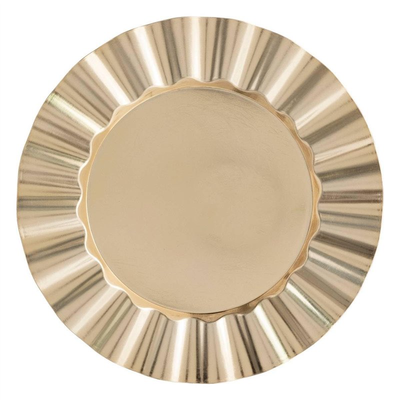 FEERIC LIGHTS & CHRISTMAS - Assiette de présentation colorama de noël d33cm Or Bord ondulé