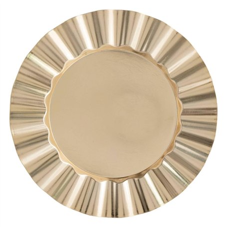 FEERIC LIGHTS & CHRISTMAS - Assiette de présentation colorama de noël d33cm Or Bord ondulé