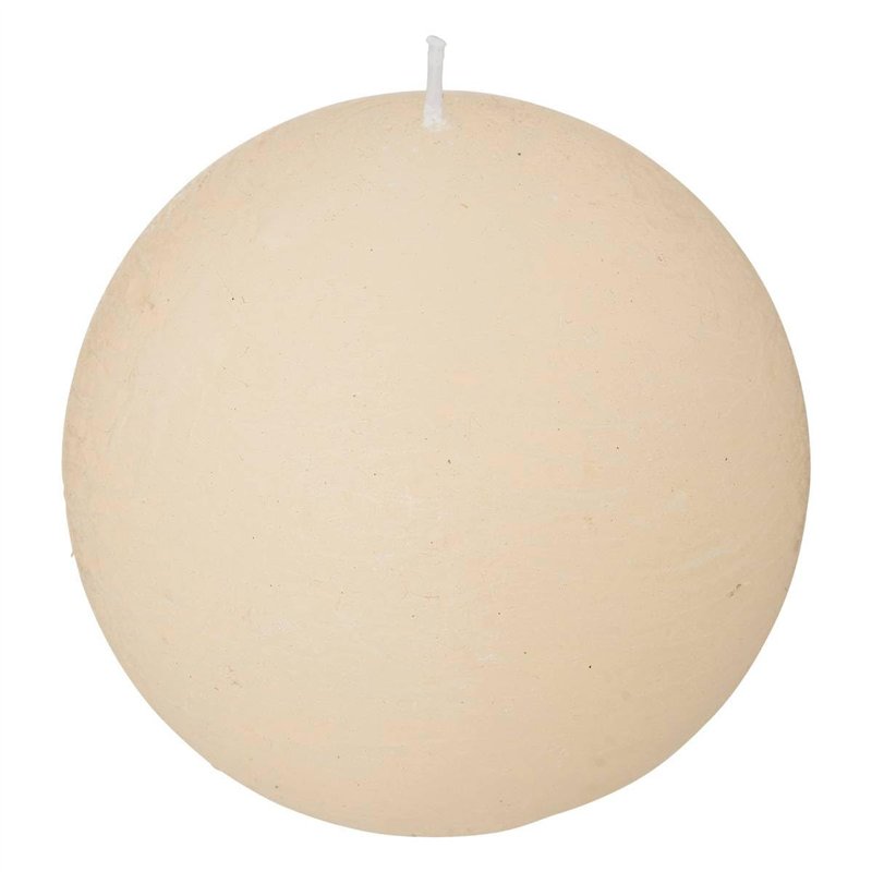 Atmosphera - Bougie boule Olia D10cm blanc ivoire