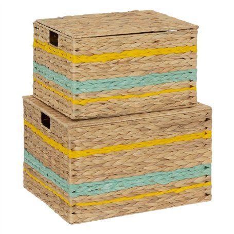 Atmosphera - Lot de 2 Malles Gerda l40 46cm Beige