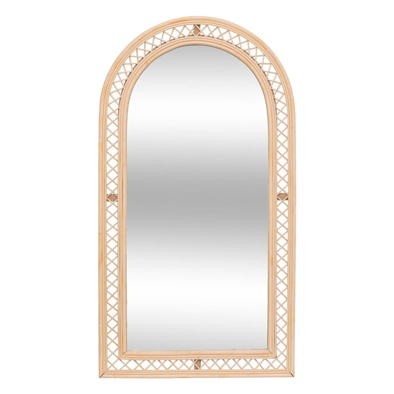 Atmosphera - Miroir Arche Anahi rotin Marron 87x47cm
