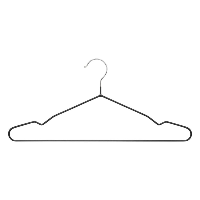 5five - lot de 5 cintres anti-dérapant noir