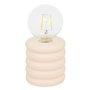 Atmosphera - Lampe à poser led perry céramique beige h19cm