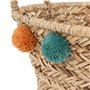 Atmosphera - Panier Enfant Pompons Livi Roseau d41cm